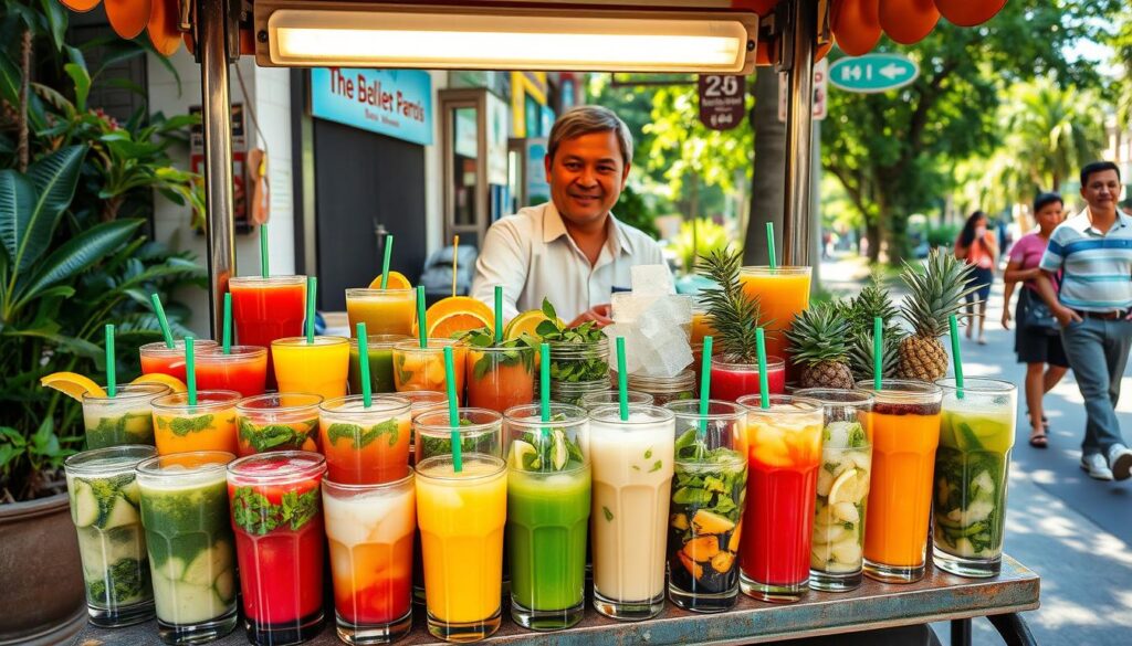 minuman segar dari penjual jalanan
